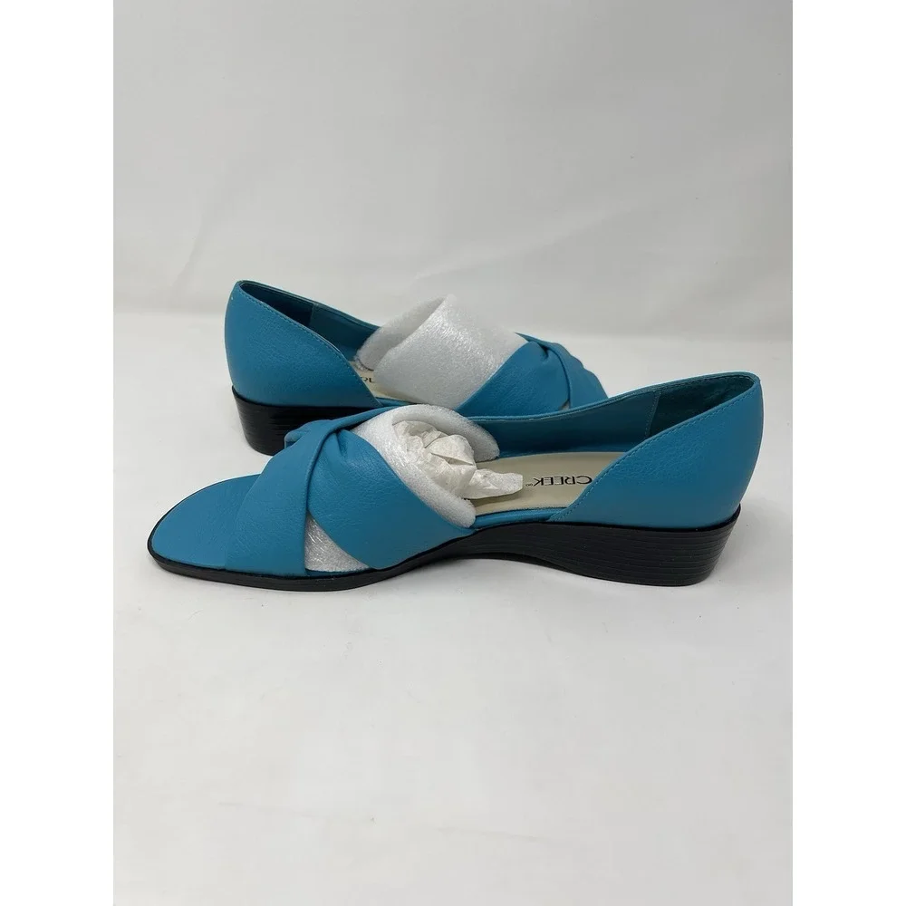 Cabin Creek Vintage Sandals Women's Size 8 Turquoise Slip On Comfort Shoes As-Is